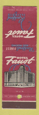Matchbook Cover - Hotel Faust Rockford IL