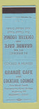 Matchbook Cover - Grande Cafe Redding CA