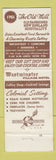 Matchbook Cover - Old Mill Westminster MA Village Motel