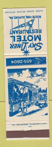 Matchbook Cover - Sky Liner Motel Dupont PA WEAR