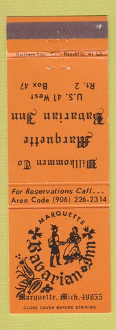 Matchbook Cover - Bavarian Inn Marquette MI