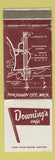 Matchbook Cover - Downing's Cafe Mackinaw City MI WEAR