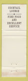Matchbook Cover - Downing's Cafe Mackinaw City MI WEAR
