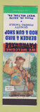 Matchbook Cover - Berget & Bird Rod and Gun Club West Milton PA