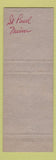 Matchbook Cover - Leitner Fuel