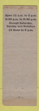 Matchbook Cover - The Log Lodge St Cloud MN