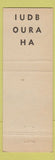 Matchbook Cover - The Griddle Sedalia MO Chili
