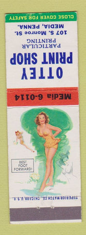Matchbook Cover - Ottey Print Shop Media PA pinup