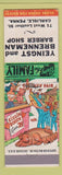 Matchbook Cover - Yeingst and Brenneman Barber Shop Carlisle PA hillbilly