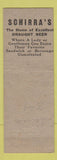 Matchbook Cover - Schirra's Restaurant East Liberty Pittsburgh PA