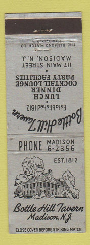 Matchbook Cover - Bottle Hill Tavern Madison NJ