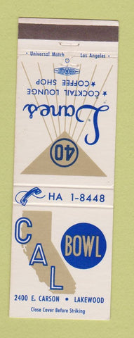 Matchbook Cover - Cal Bowling Lakewood CA