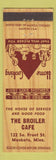 Matchbook Cover - The Broiler Cafe Mankato MN