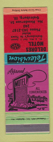 Matchbook Cover - Delores Motel Galesburg IL