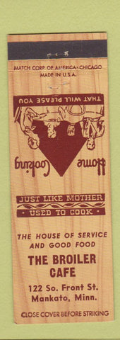 Matchbook Cover - Broiler Cafe Mankato MN