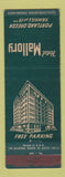 Matchbook Cover - Hotel Mallory Portland OR GREEN