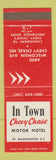 Matchbook Cover - In Town Chevy Chase Motor Hotel Washington DC MD