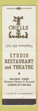 Matchbook Cover - Studio Restaurant Theatre Carmel by the Sea CA
