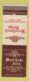 Matchbook Cover Wood Lake Joe's San Mateo Brentwood Lodge South San Francisco CA