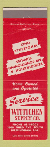 Matchbook Cover - Wittichen Supply Birmingham AL