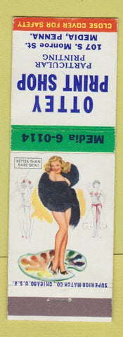Matchbook Cover - Ottey Print Shop Media PA pinup