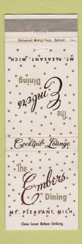 Matchbook Cover - Embers Restaurant Mount Pleasant MI