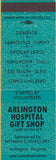 Matchbook Cover - Arlington Hospital Gift Shop VA turquoise