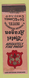 Matchbook Cover - Hotel Aragon Chicago IL WEAR