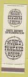 Matchbook Cover - Hunk's Pancake House Kankakee IL