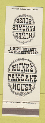 Matchbook Cover - Hunk's Pancake House Kankakee IL