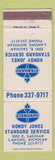 Matchbook Cover - Howdy Jones Standard oil gas Lansing MI