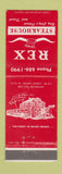 Matchbook Cover - Rex Steakhouse Bay City MI