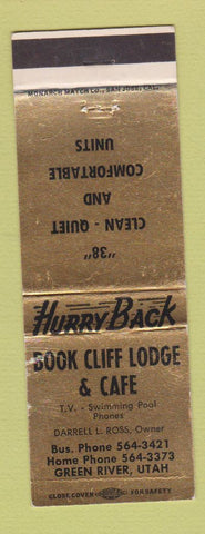 Matchbook Cover - Book Cliff Lodge Cafe Green River UT