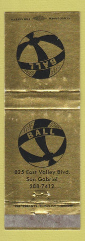 Matchbook Cover - The Ball San Gabriel CA WEAR