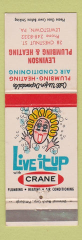 Matchbook Cover - Crane Plumbing Heating Levinson Lewistown PA