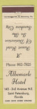 Matchbook Cover - Albemarle Hotel St Petersburg FL