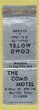 Matchbook Cover - Como Motel Bay City TX WEAR