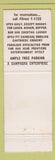 Matchbook Cover - The Montclair St Louis MO Frontier Room