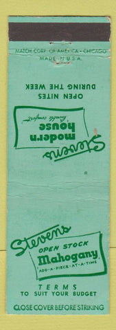 Matchbook Cover - Stevens Mahogany  WEAR