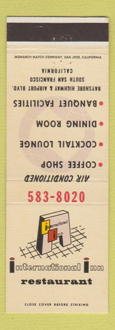 Matchbook Cover - International Inn Restaurant South San Francisco CA