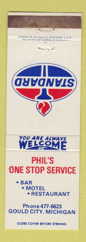 Matchbook Cover - Standard oil gas Phil's Gould City MI