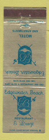 Matchbook Cover - Edgewater Beach Restaurant  Motel WEAR