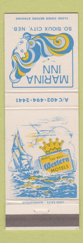Matchbook Cover - Marina Inn South Sioux City NE Best Western girlie