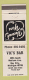 Matchbook Cover - Vic's Bar Bay City MI