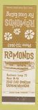 Matchbook Cover - Ramonds Restaurant Saginaw MI