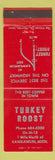 Matchbook Cover - Turkey Roost Kawkawlin MI