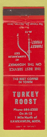 Matchbook Cover - Turkey Roost Kawkawlin MI
