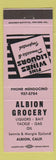 Matchbook Cover - Albion Grocery CA