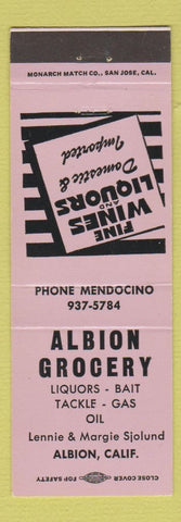 Matchbook Cover - Albion Grocery CA