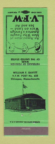 Matchbook Cover - William Davitt VFW Post Chicopee MA